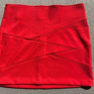 Coral mini skirt